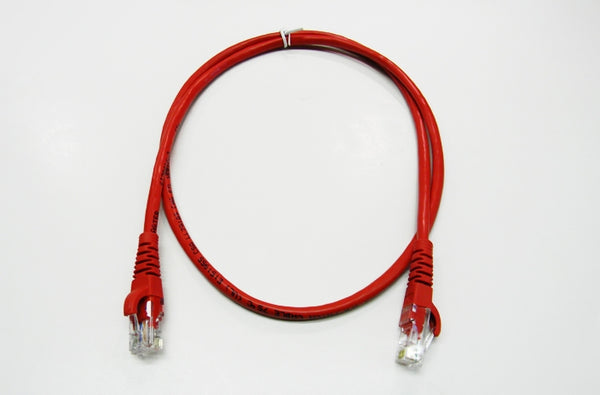Datcom Realm Ethernet Cat5e red patch cable x 1 foot