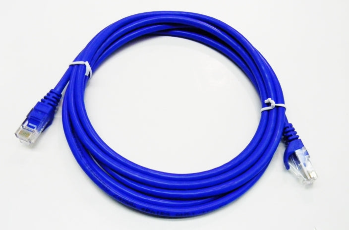 Datcom Realm Ethernet Cat5e blue patch cable x 8 feet