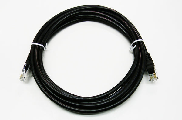 Datcom Realm Ethernet Cat5e black patch cable x 8 feet