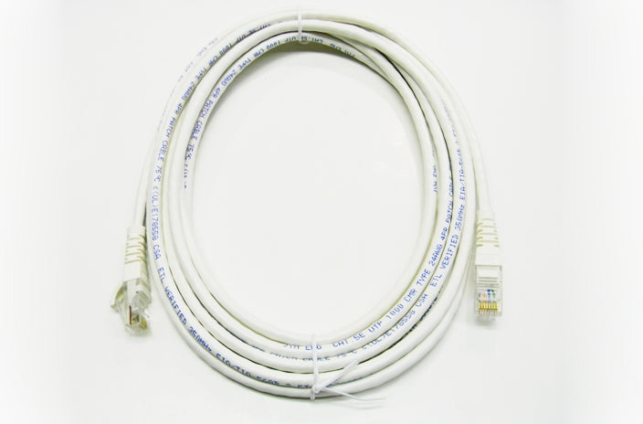 Datcom Realm Ethernet Cat5e white patch cable x 14 feet