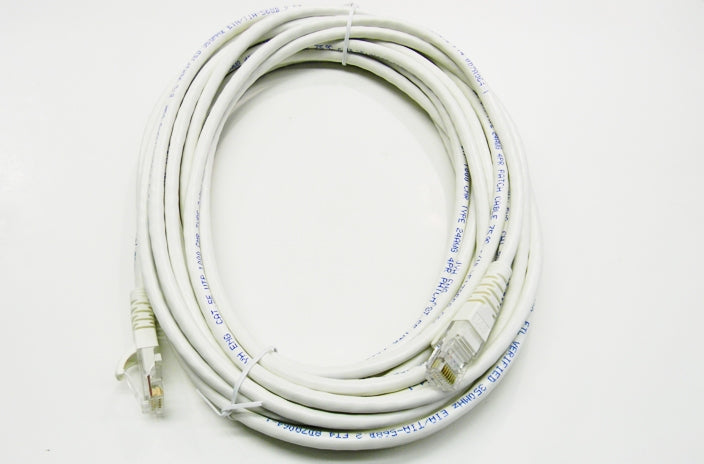 Datcom Realm Ethernet Cat5e white patch cable x 25 feet