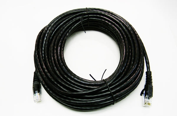 Datcom Assured outdoor Ethernet Cat6 black patch cable x 50 feet