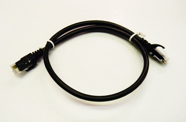 Datcom Realm Ethernet Cat6 black patch cable x 2 feet