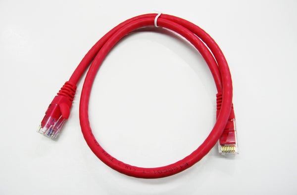 Datcom Realm Ethernet Cat6 red patch cable x 1 foot