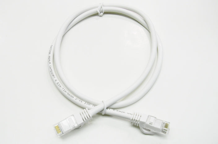 Datcom Realm Ethernet Cat6 white patch cable x 3 feet