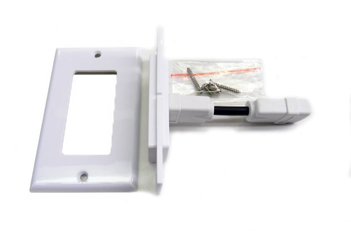 Datcom Realm decora HDMI faceplate, white