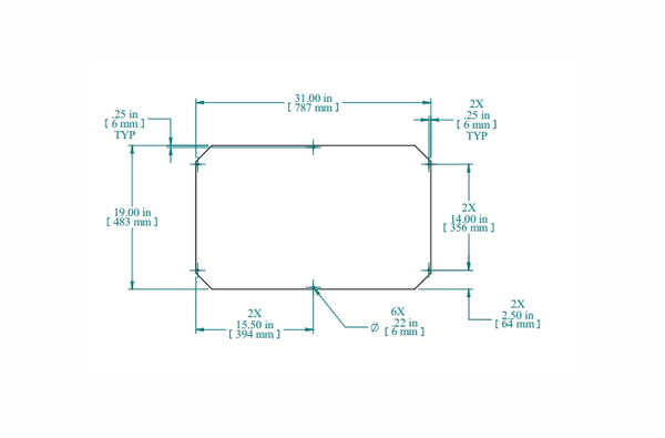 Hammond C4B2436SBK1 solid cabinet bottom