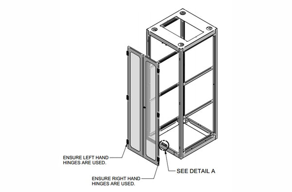 Hammond C4BD2477VBK1 44U split perforated rear door