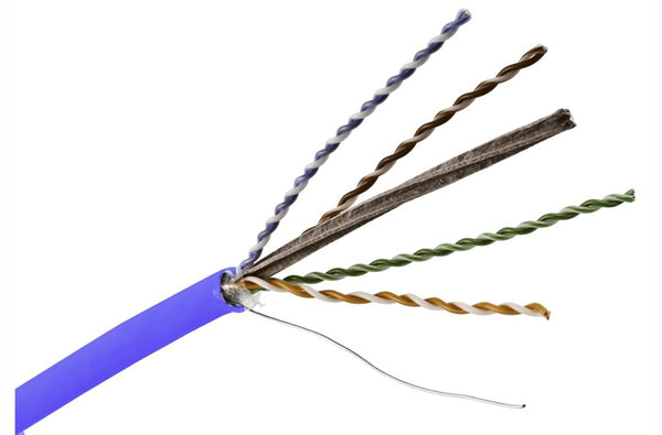 Hubbell C6ASRB Cat6A 4 pair UTP blue riser ethernet cable