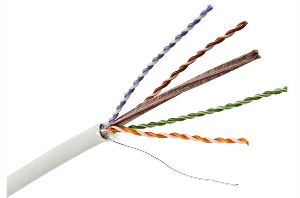 Hubbell C6ASRW Cat6A 4 pair UTP white riser ehterner cable
