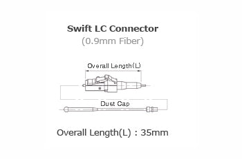 Ilsintech LC, MM OM3 & OM4, UPC, 900 micron splice on connector.