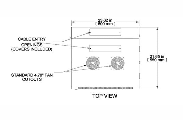 Hammond RB-SW12 12U swing wall mount cabinet
