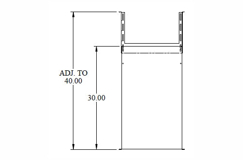 Hammond RMASU1930BK1 1U 30 inch deep shelf