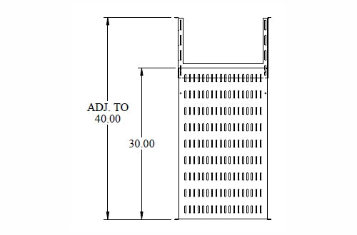 Hammond RMASV1930BK1 1U 30 inch deep vented shelf