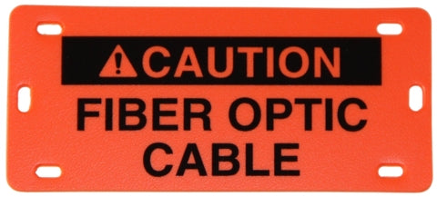 Datcom Realm Caution Fiber Optic Cable tag