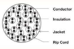 General 2133033 Cat3 25 pair grey riser cable