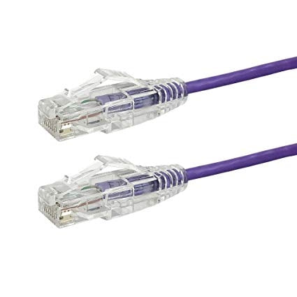 Datcom Realm C6A thin purple Patch Cord x 5 ft