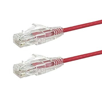 Datcom Realm C6A thin red Patch Cord x 2 ft