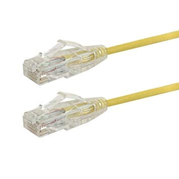 Datcom Realm C6A thin yellow patch cord x 15 ft
